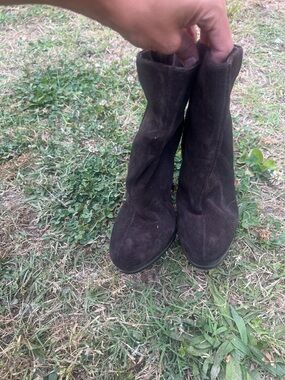 Michael Kors Dark Brown Suede Ankle Booties